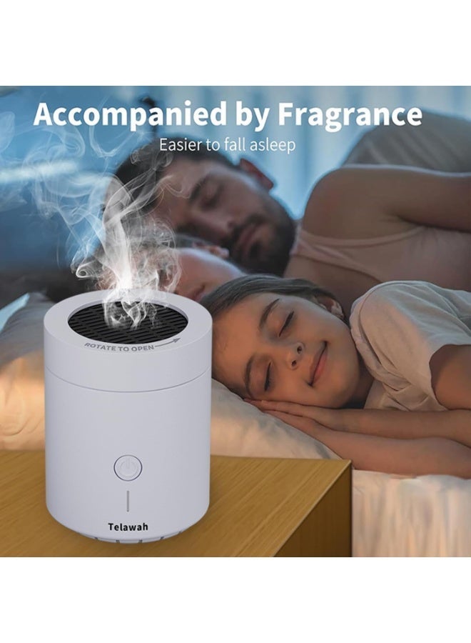 تلواح مبخرة بخور إلكترونية محمولة برأس دوار، بخور سيارة قابل لإعادة الشحن بسعة 2000 مللي أمبير، تسخين سريع وإيقاف تشغيل تلقائي آمن كل 1-2 دقيقة، مبخرة علاج عطري من النوع C - Image 3